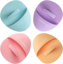 Slick- Silicone Facial Cleansing Brush, 4 Pack, Silicone Face Scrubber Exfoliato