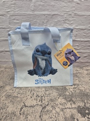 Disney Stitch x Primark 8x8x5 White Lt. Blue Polyester Tote Bag NWT New