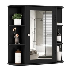 COSTWAY Mirrored Bathroom Cabinet Wall-mounted Storage Cabinet