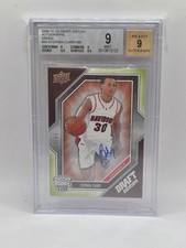 09-10 UD Draft Edition Green Stephen Curry Rookie Auto #34 /99 BGS 9/9
