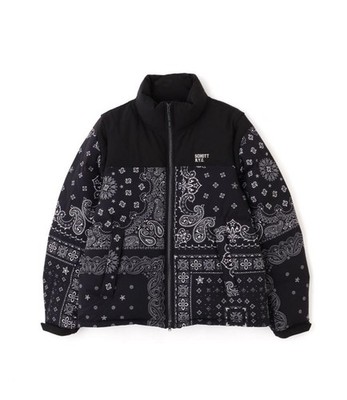 Schott Bandana Print Paisley Print Vest Down Jacket Blouson Men Size S 2way