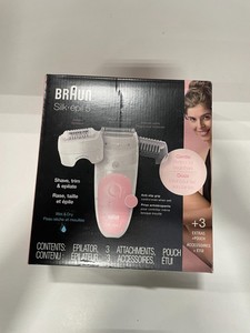 BRAUN Silk epil 5 Cordless Wet Dry Epilator Rechargeable Shaver Trimmer Flamingo