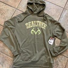 New Medium Men’s Realtree By staghorn Outfitters Cotton Blend Hoodie Army Green
