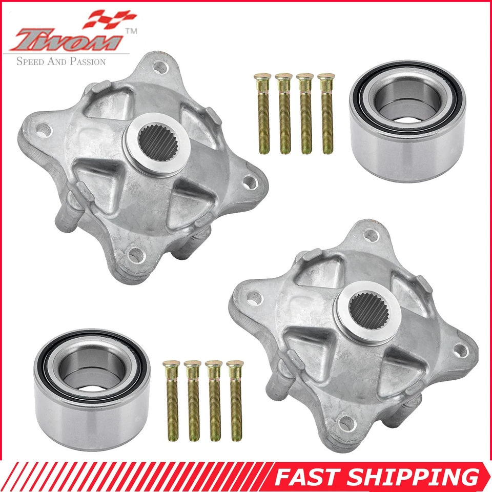 2X Front Wheel Hub & Bearing Kit for Polaris RZR 800 RZR S 800 2009-2014 5137219 - Image 2 of 4
