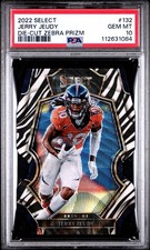 2022 Panini Select Jerry Jeudy 132 Zebra Prizm Die-cut Psa 10 Broncos Browns 2022 Panini Select Jerry Jeudy 132 Zebra Prizm Die-cut Psa 10 Broncos Browns