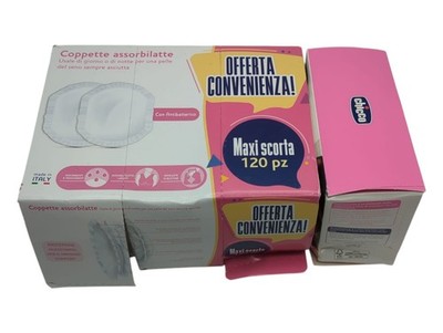Chicco Stilleinlagen 120 Stück Einweg Stillpads Atmungsaktiv Weich Weiß