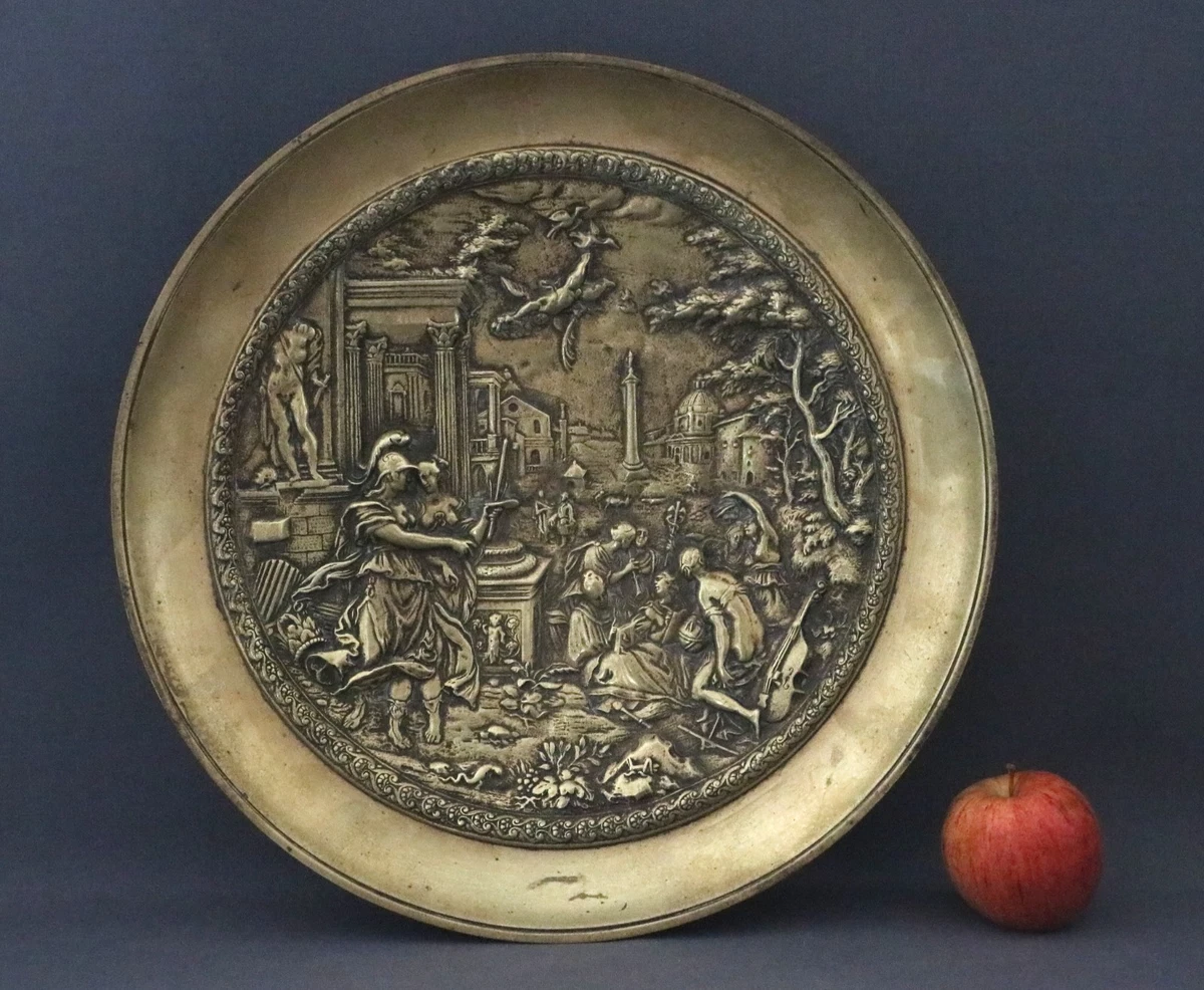 End 19th century/Hans J. Bayr (after)/Germany/Allegory of Arts/bronze plate