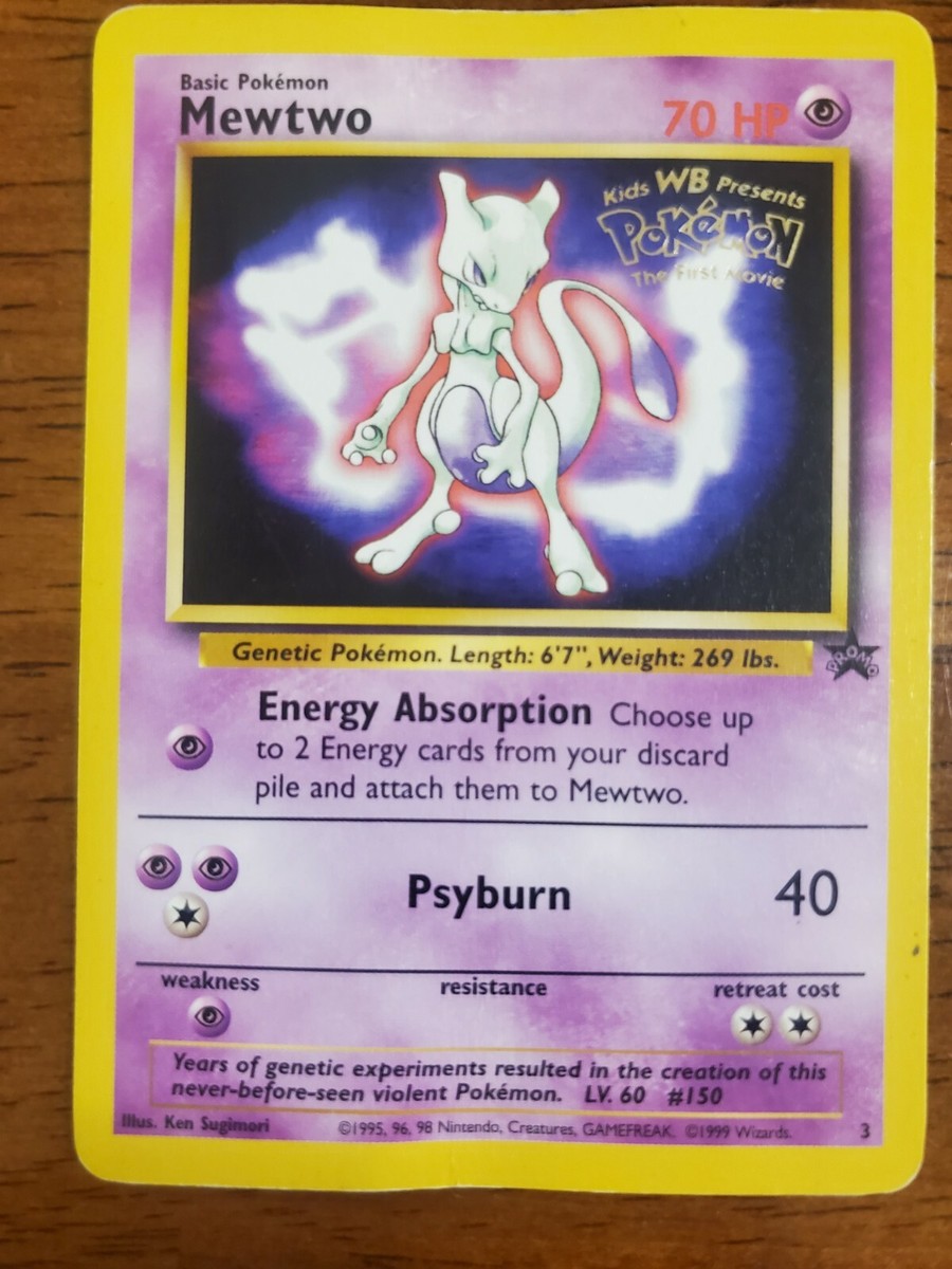 big mewtwo pokemon card Mewtwo EX 54/99 Big Card. Rare Next Legends Holographic
