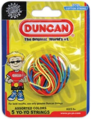 NEW SEALED Duncan Toys Yo-Yo String [Assorted Colors] - Pack of 5 Cotton Strings