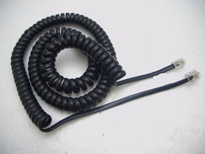 Handset Coiled Cord RJ9 to RJ11 modular for IPC, BT & Etrali Dealerboard Headset