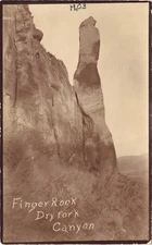 FINGER ROCK real photo postcard rppc DRY FORK CANYON VERNAL UTAH UT c1910