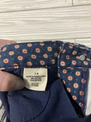 Ralph Lauren Girls Jeans "RL Cropped Skinny" 5 Pocket Foulard Design Size 14 NWT - Picture 7 of 10
