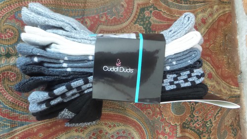 Cuddl Duds Plushfill Socks VALUE PACK 6 Pr Multi-Color Gray Ladies Sz 4-10 New - Picture 3 of 5
