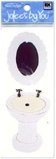 Bathroom Sink & Mirror, scrapbook 3D embellishment Jolee's by You JJFB005