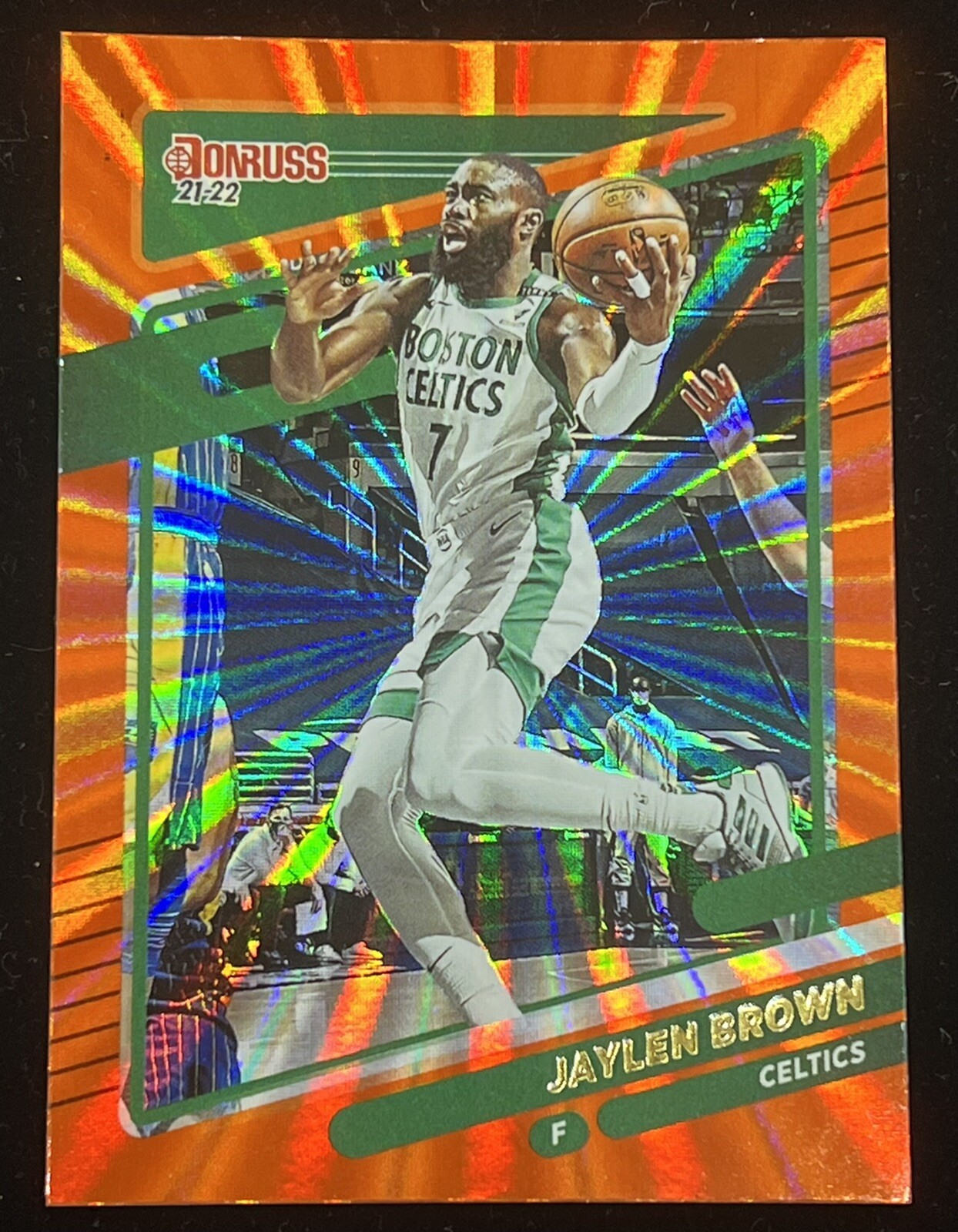 2021-22 Panini Donruss Jaylen Brown Orange HOLO LASER PARALLEL #164 Celtics SP