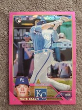2023 Topps Chrome Nate Eaton Kansas City Royals RC Rookie Base Pink Parallel #96