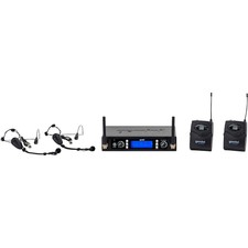Gemini Uhf-6200hl Dual Headset With Detachable Lavalier Wireless System