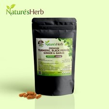 Turmeric + Ginger + Black Pepper + Garlic Capsules 