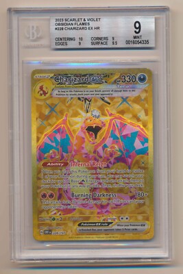 BGS 9 Pokemon Obsidian Flames Holo Hyper Rare Charizard EX 228/197