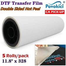 PICK-UP 5 Rolls 11.8" x328 FT Direct to Film Transfer Film Double Sided