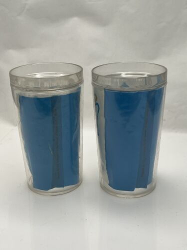 Vintage Creepy Clown Dental Ad Retro Plastic Clear Cups Set Of 2 5” Tall - Picture 3 of 8