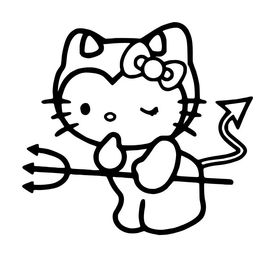 Hello Kitty Angel Coloring Pages