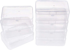 12 Pack Clear Plastic Bead Storage Box, 3.5X2.4X1.2 Inches Rectangular Mini Clea