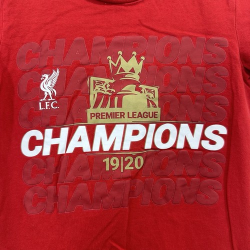 Liverpool FC EPL T Shirt Kids 7/8Y Premier League Champions 19/20 Puffy Print - Picture 3 of 9