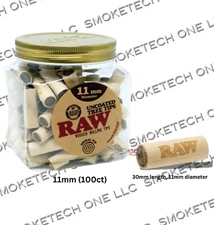 RAW Uncoated Tree Tips 100ct - 11mm diameter  30mm length