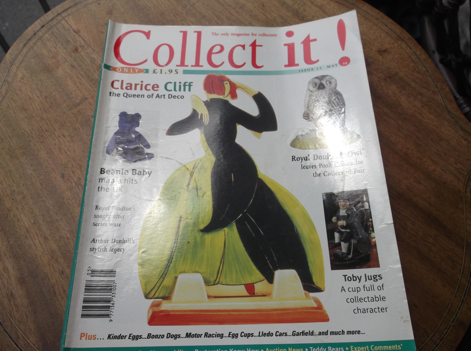 COLLECTABLE MAGAZINE COLLECT IT MAY 1998 #11 CLARICE CLIFF BEANIE DOULTON OWL