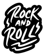 ROCK N ROLLS VINYL STICKER FOR CAR,WALL,WINDOW, 8 COLOURS, 4"