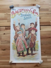 D.M. FERRY & COMPANIES STANDARD SEEDS ADVERTISING POSTER REPRINT? 24 X 12.5