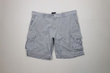 Vintage Ralph Lauren Mens 42 Distressed Hickory Striped Heavyweight Cargo Shorts