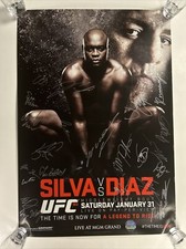 *RARE* UFC 183 Signed Event Poster SBC Anderson Silva Vs Nick Diaz. Free Stub!