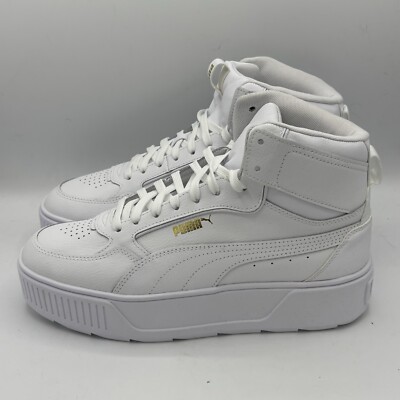 Puma Karmen Rebelle Mid Platform Women's US 9.5 White Sneakers Court 38721301