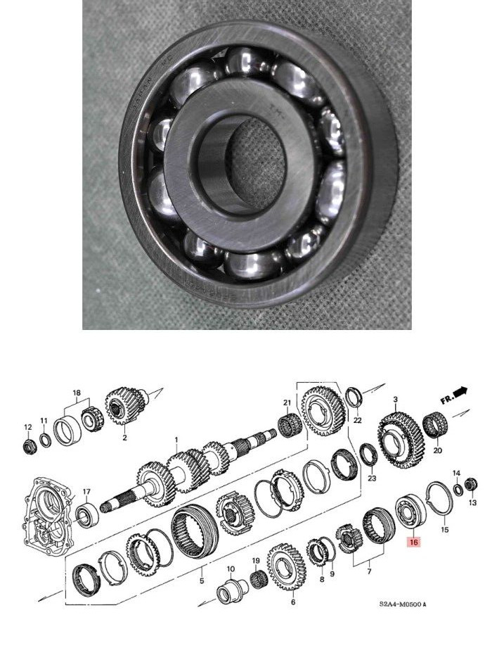 91004-PCY-005 Honda S2000 AP1 2000-2009 Genuine Ball Bearing Size