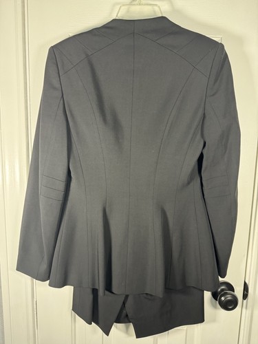 Vintage Yigal Azroul Black Skirt Suit Size 2 - Afbeelding 4 van 9