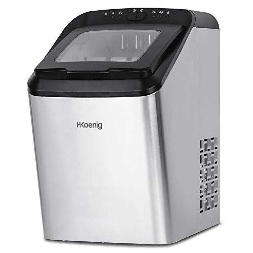 H.Koenig Macchina per il Ghiaccio KBP40, 15 kg in 24h,2 Dimensioni cubetti, Pron