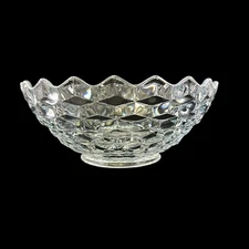 Fostoria American Large Flared 10 Inch Bowl Depression Glass Elegant Vintage 194