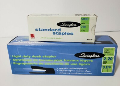 Swingline Light-Duty Desk Stapler, 20-Sheet Capacity, Black (SWI40701) + staples