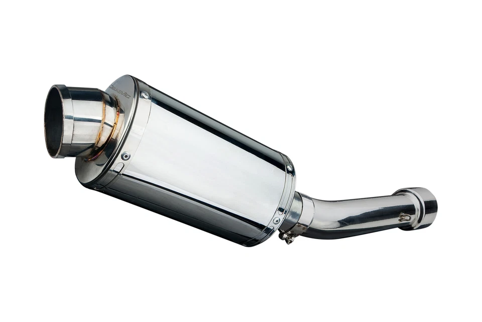 Aprilia Tuono 2003-2004 Delkevic Slip On 9" Oval Stainless Exhaust Muffler Kit - Image 2 of 4