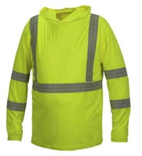 HIGH VISIBILITY UPF 50 SUN SKIN PROTECTION FISHING HUNTING WORK HOODIE T SHIRT