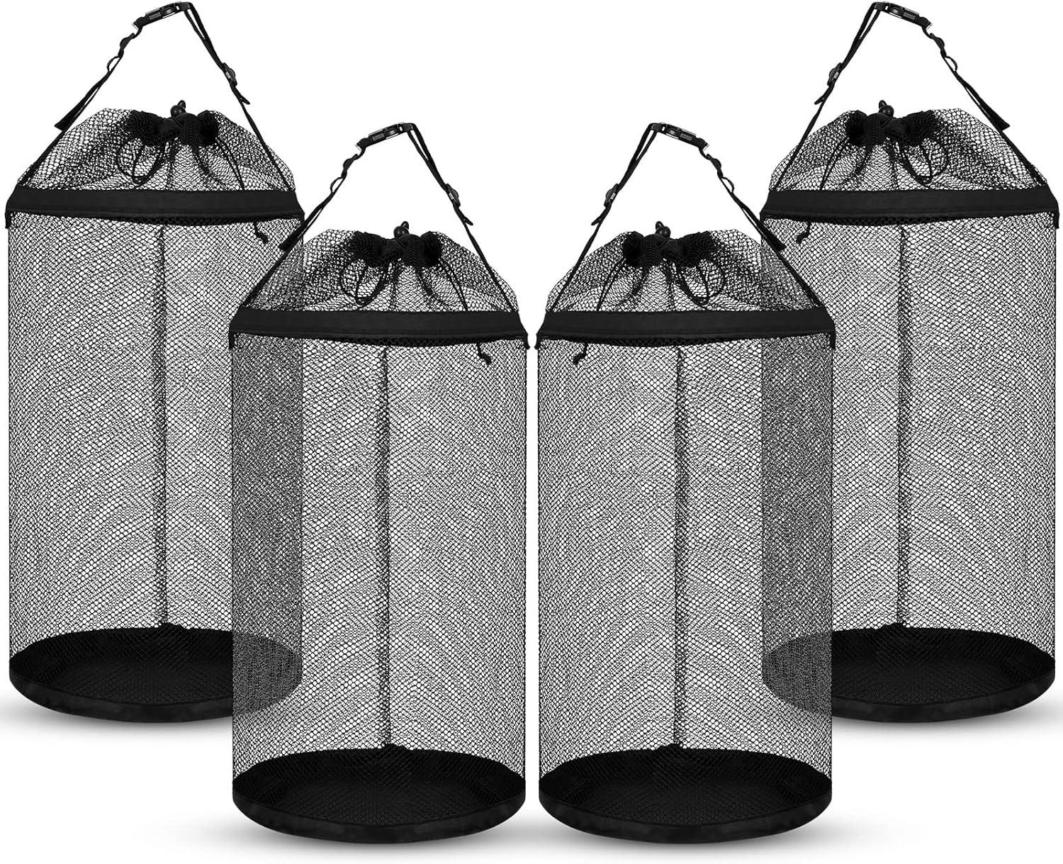 4 Pcs Boat Trash Bags Large Hoop Mesh Trash Can Portable Reusable Trash Pontoon