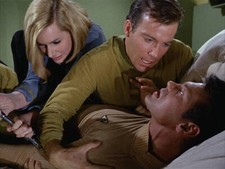Gary Lockwood Sally Kellerman William Shatner on Star Trek 1966 Old Photo