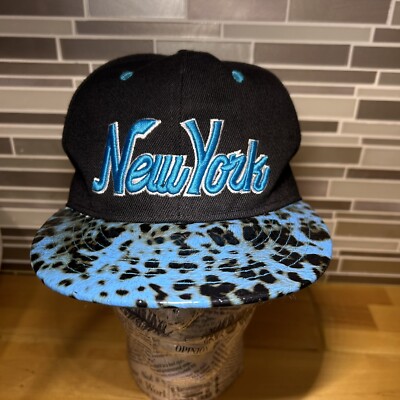 Vintage Camelot of New York Leopard print hat WILD & SASSY!!! New York Bling Leopard Distressed Hat: Hand-jeweled NY  main image 3