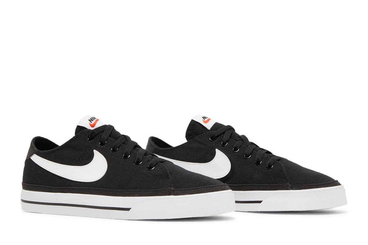 Nike Court Legacy‎ Canvas Black White Low Skate Shoes Size 7m/8.5w Amazon.com | Nike Men main image 4
