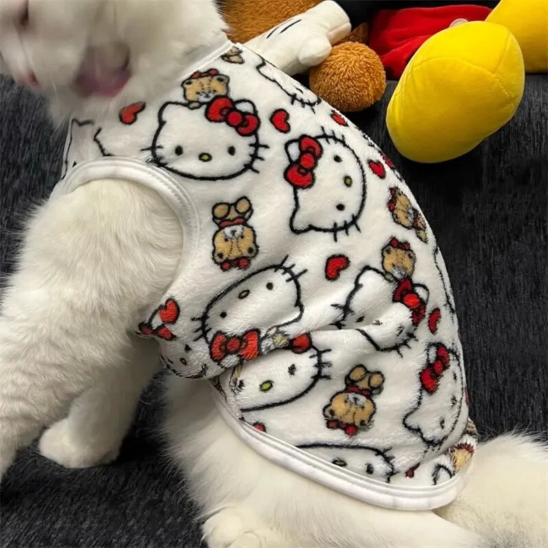 Disfraz Suéter Gato Hello Kitty Invierno Cálido Mascota Ropa para Gatos Foto 2 de 4