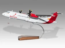 ATR 72-600 Avianca Desk Wood Airplane New Model Small Scale 1/100