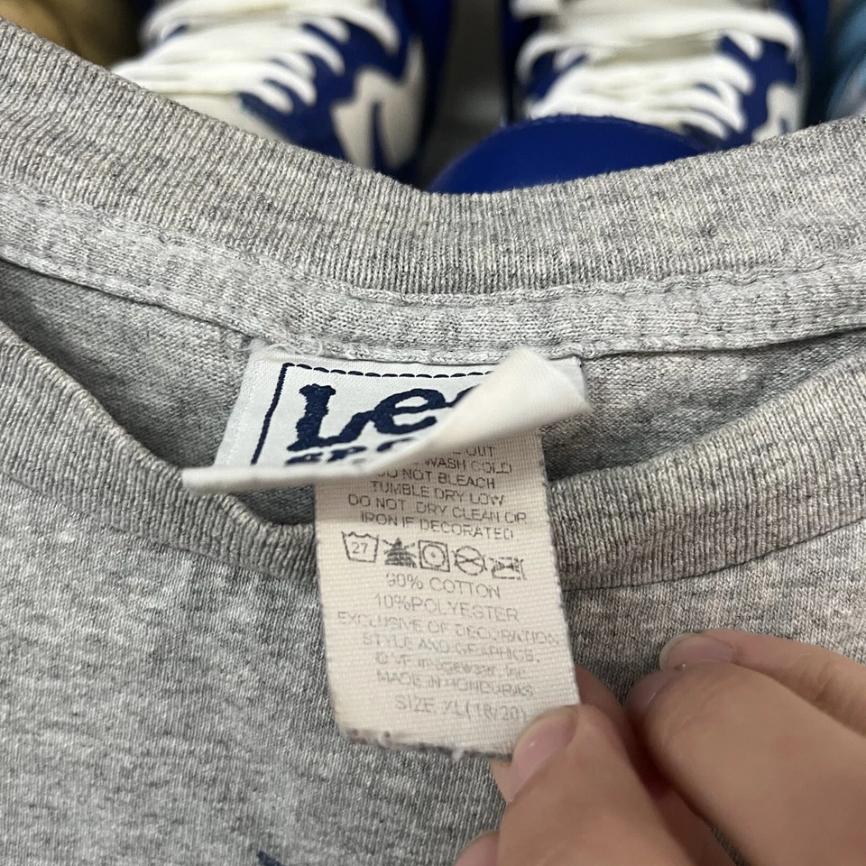 Vtg 2000s Boys Lee Detroit Tigers T-Shirt Sz XL Youth Baseball Cap Hat Graphic - Image 2 of 4