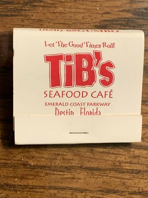 Vintage Tib's Seafood Cafe Matchbook, Destin, FL 